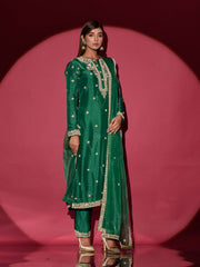 Green Silk Suit Set