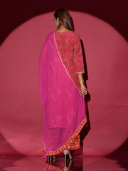 Pink Vasansi Silk Printed Suit Set