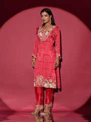Pink Satin Suit Set