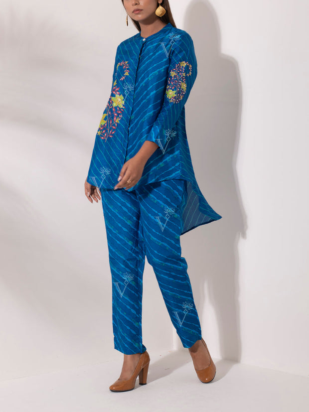Blue Vasansi Silk Co Ord Set
