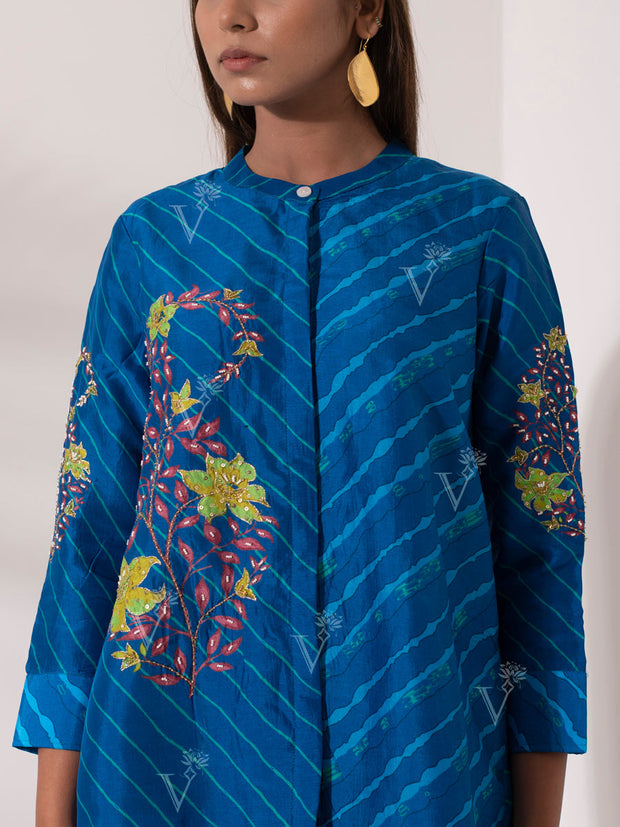 Blue Vasansi Silk Co Ord Set
