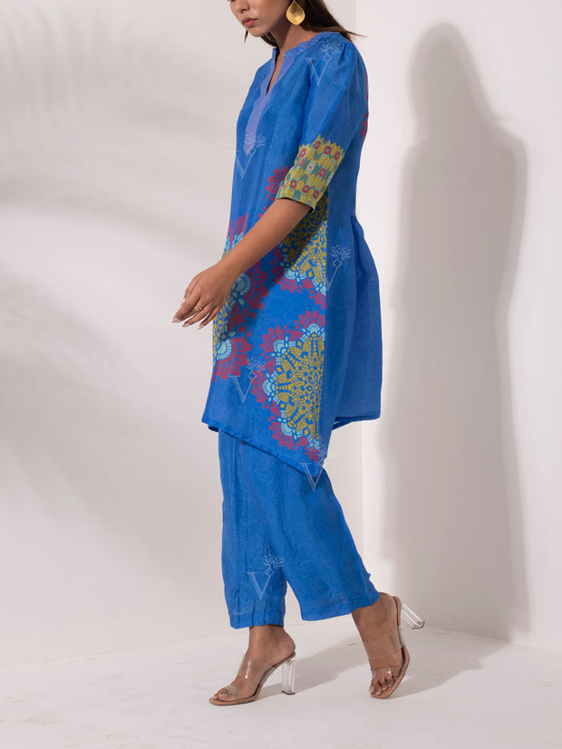 Azure Blue Vasansi Silk Co Ord Set