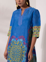 Azure Blue Vasansi Silk Co Ord Set