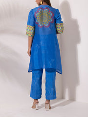 Azure Blue Vasansi Silk Co Ord Set