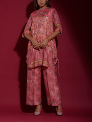 Pink Vasansi Silk Printed Co-ord Set