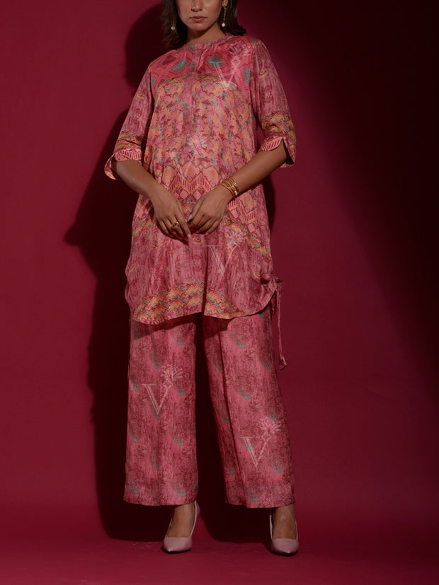 Pink Vasansi Silk Printed Co-ord Set