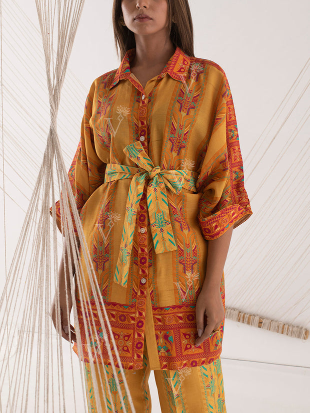Mustard Yellow Vasansi Silk Co Ord Set