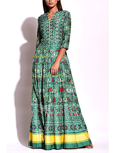 Green Cotton Classic Patola