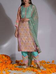 Multi Color Vasansi Silk Suit Set