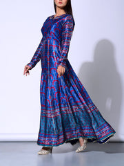Persian Blue Vasansi Silk  Anarkali Gown