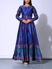 Persian Blue Vasansi Silk  Anarkali Gown