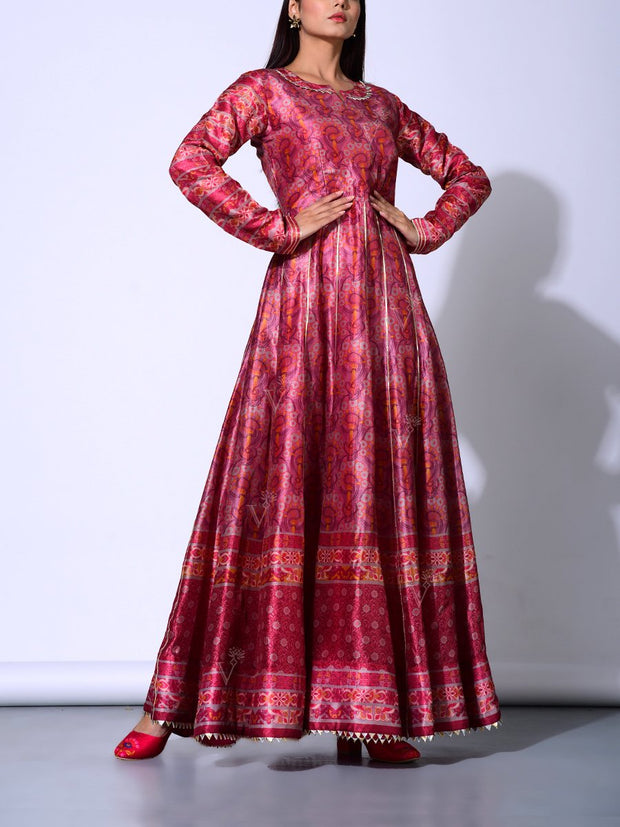 Mulberry Vasansi Silk  Anarkali Gown