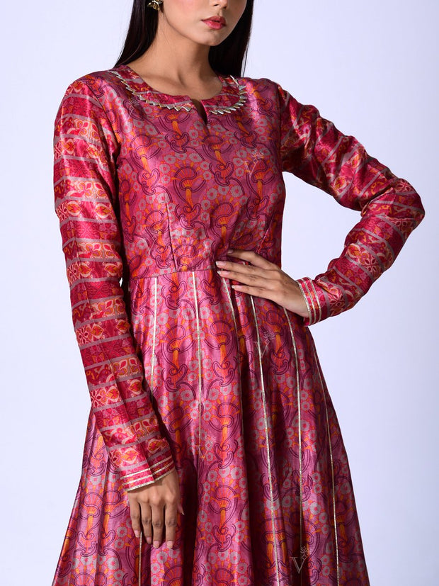 Mulberry Vasansi Silk  Anarkali Gown