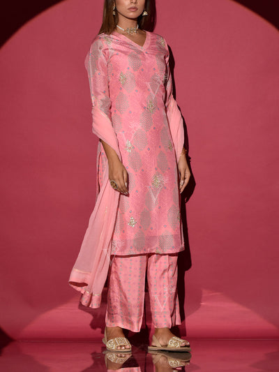 Pink Vasansi Silk Suit Set