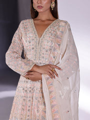 Rose Quartz Embroidered Anarkali Gown