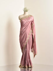 Onion Pink Silk Saree