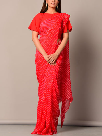 Leheriya, Saree, Printed, Sarees, Chiffon, Traditional, Monsoon Ocassion, Traditional Wear, Rajasthani, Jaipuri, 100% Pure Georgette, SALE