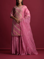 Pink Silk Suit Set
