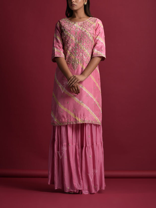 Shop  Pink Silk Suit Set