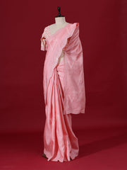 Pink Tusser Silk Saree