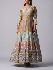 Silk Anarkali Gown