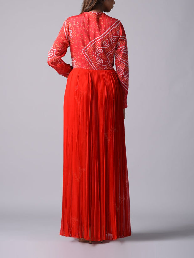 Red Georgette Gown