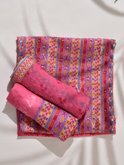 Pink Vasansi Silk Dress Material