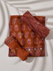Brown Vasansi Silk Dress Material