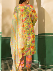 Yellow Printed Vasansi Silk Suit Set