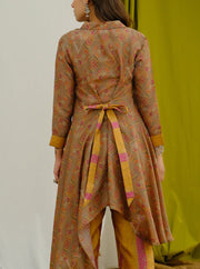 Light Brown Vasansi Silk Printed Semi-Formal Set