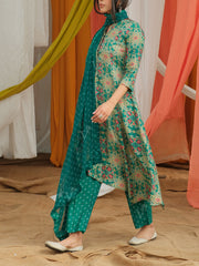 Green Vasansi Silk Salwar Suit