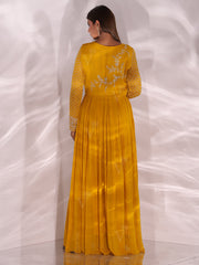 Mustard Georgette Gown
