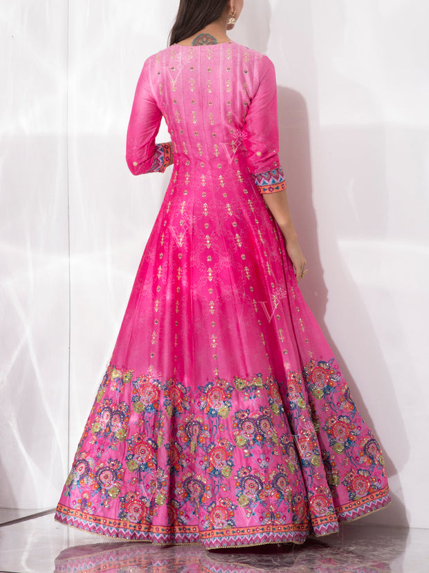 Pink Vasansi Silk Gown