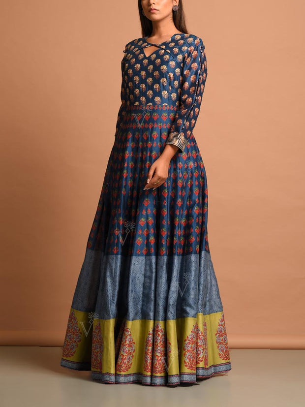 Blue Vasansi Silk Gown