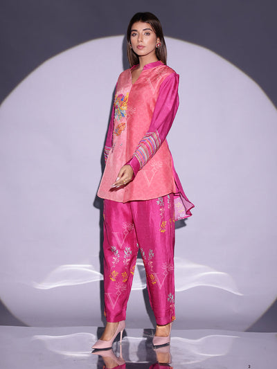 Pink Vasansi Silk Co-ord Set