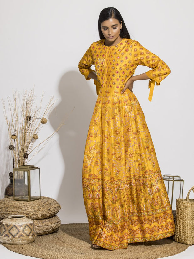 Anarkali, Anarkalis, Gown, Gowns, Party Wear, Traditional Wear, Silk, Printed, Floor Length